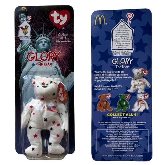 TY Beanie Babies Glory Maple Britannia Bear 1999 Tush Tag Error 1993 Set of 3 - Picture 12 of 12